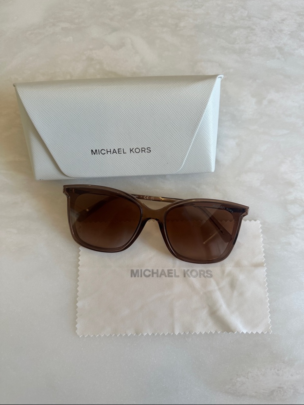 Michael Kors Brown Gradient Oversized Zermatt Sunglasses